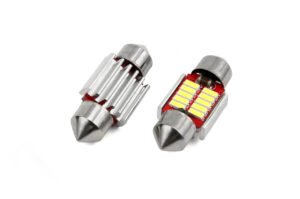 Set becuri auto cu LED CANBUS sofit compatibil C5W 10 SMD 31mm Alb 12/24V, destinat competitiilor auto sau off-road