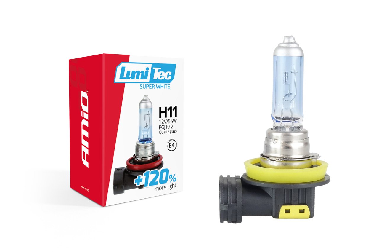bec halogen h11 12v 55w lumitec superwhite + 120% 1 Bec halogen H11 12V 55W LumiTec SuperWhite + 120%