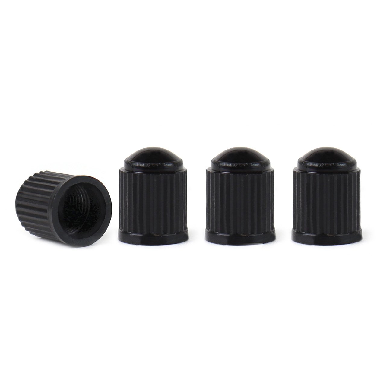 set 4 capacele auto din plastic pentru ventil, culoare neagra 3 Set 4 capacele auto din plastic pentru ventil, culoare Neagra - imagine 3