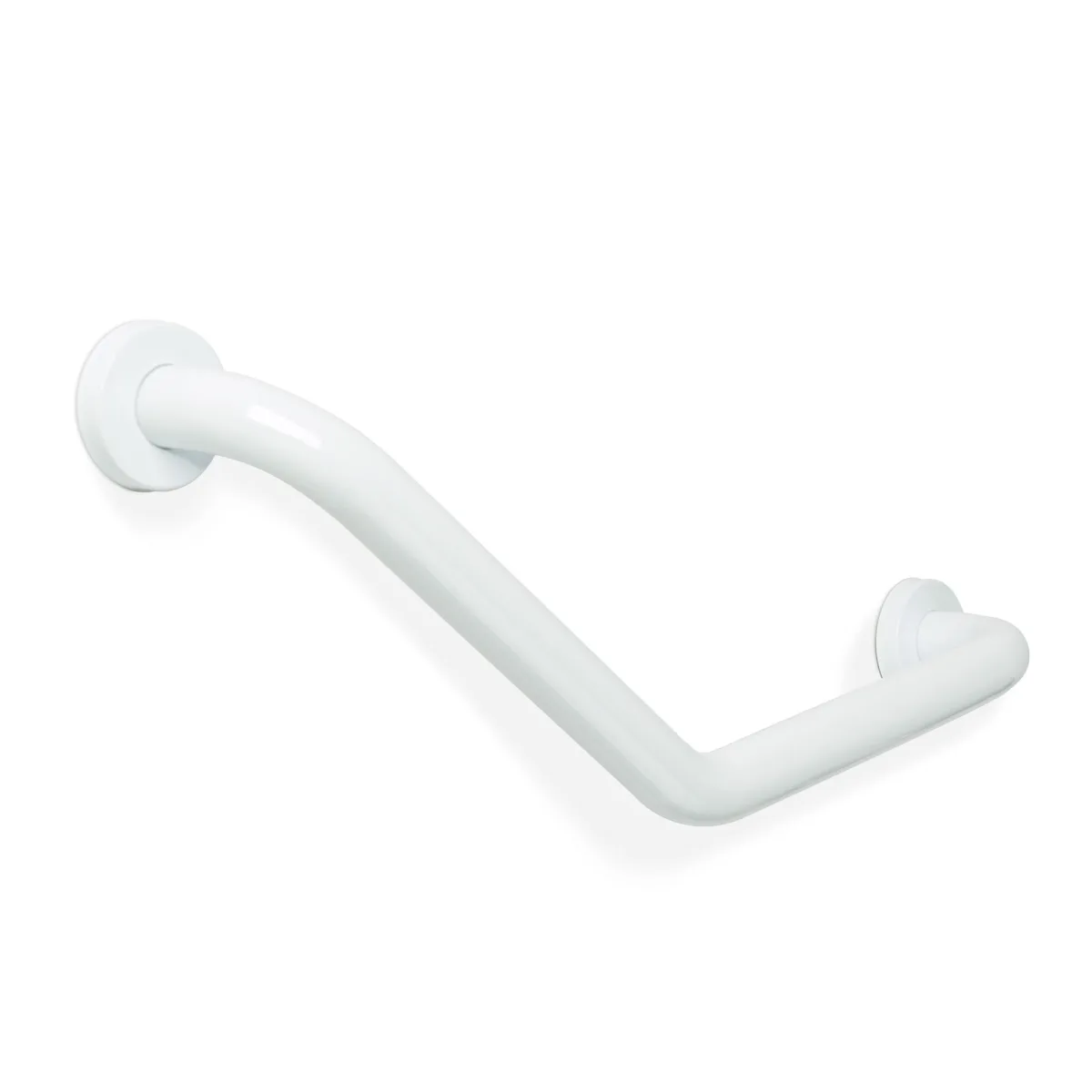Maner siguranta baie inox 45 grade, bara sprijin cada si dus, suport perete 25+25 cm