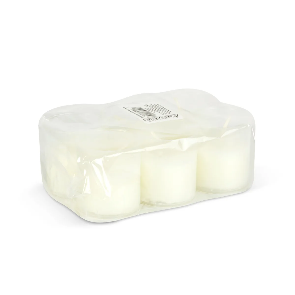 Set 6 lumanari tip rezerva, parafina, alb, Ø4,1 x 4,7 cm, ardere 7-8 ore, fara parfum - imagine 2