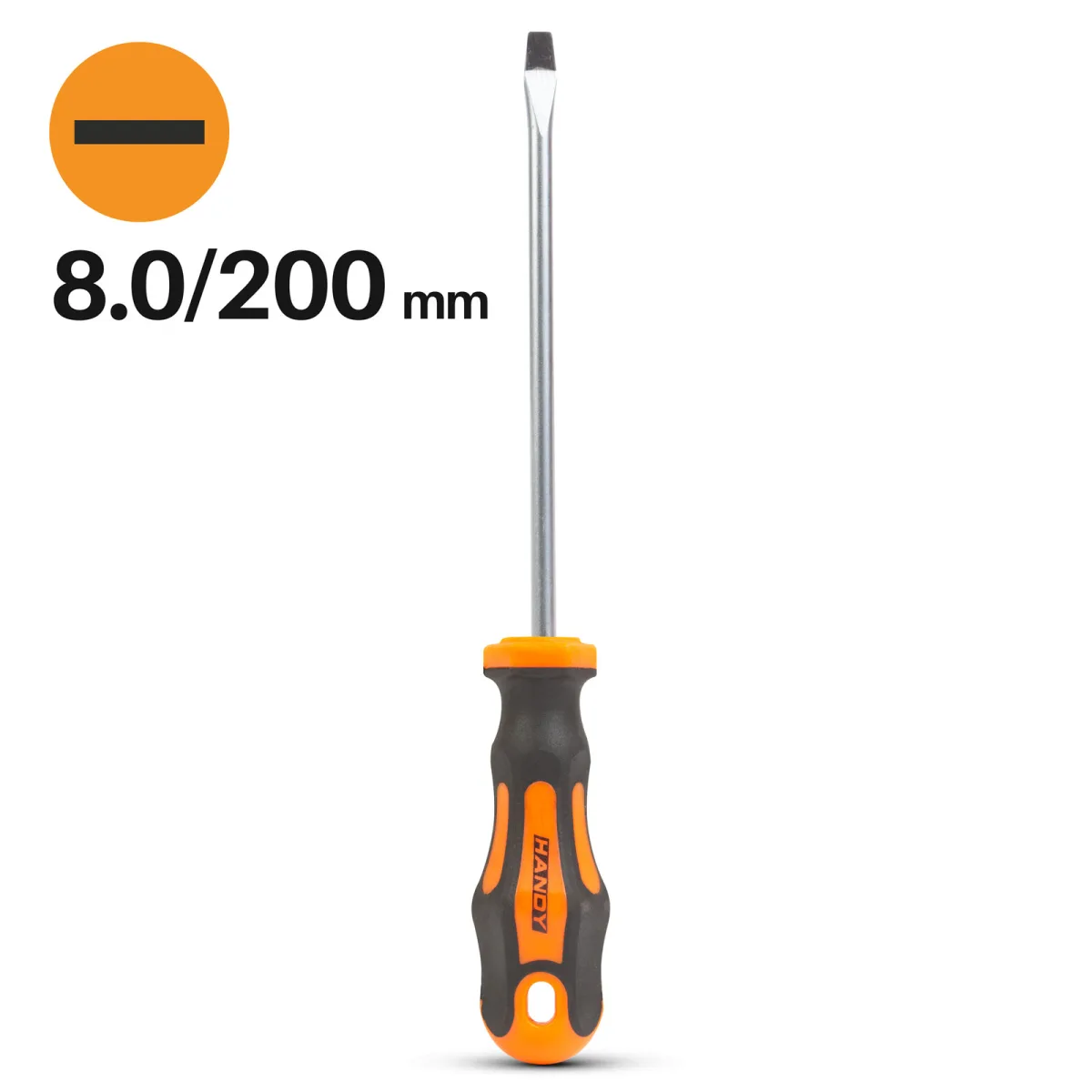 Surubelnita Dreapta 8 mm, Lama Crom Vanadiu 200 mm, Maner Ergonomic Antiderapant