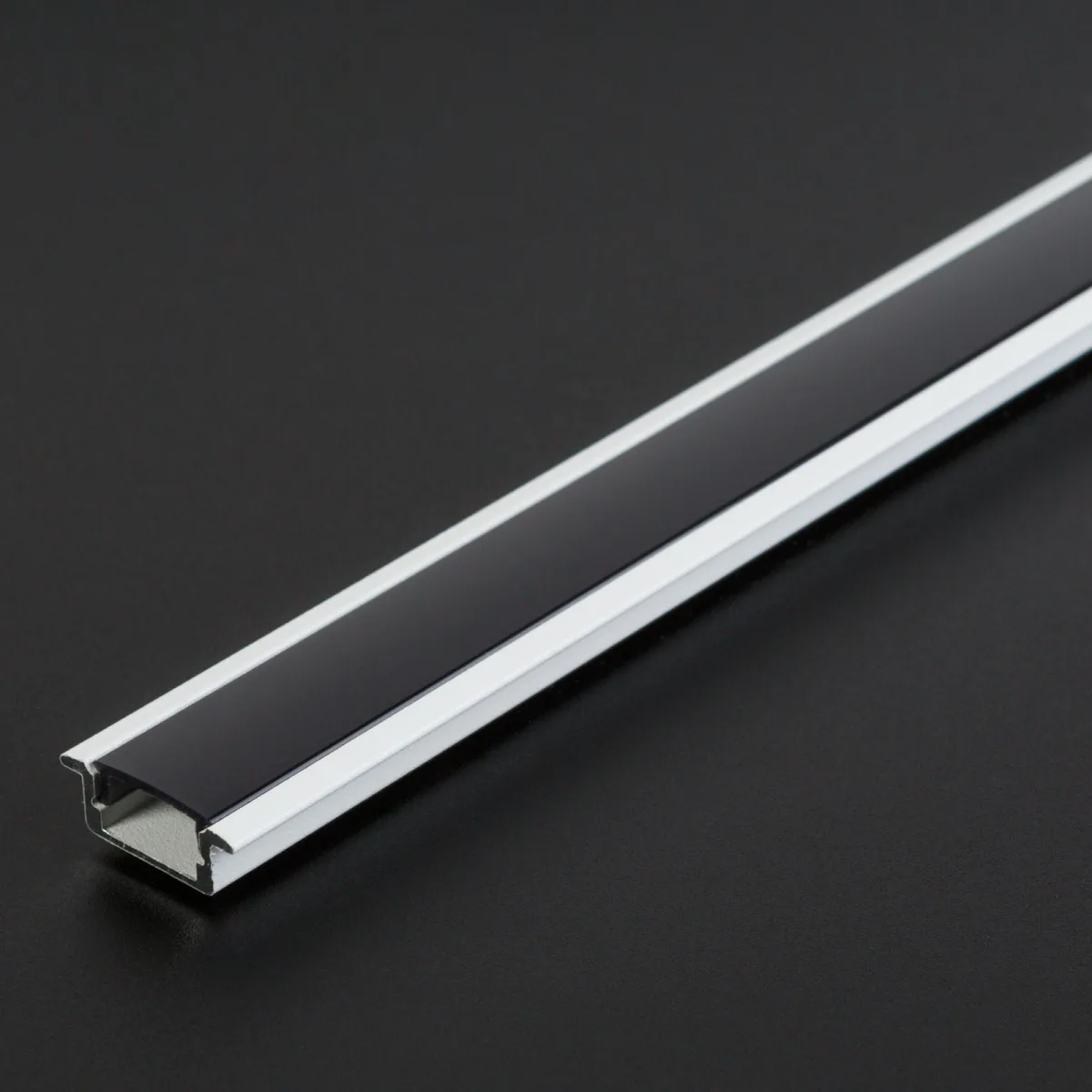 Profil aluminiu LED incastrat alb 1 m, sina profil banda LED tip U, canal aluminiu LED - imagine 3