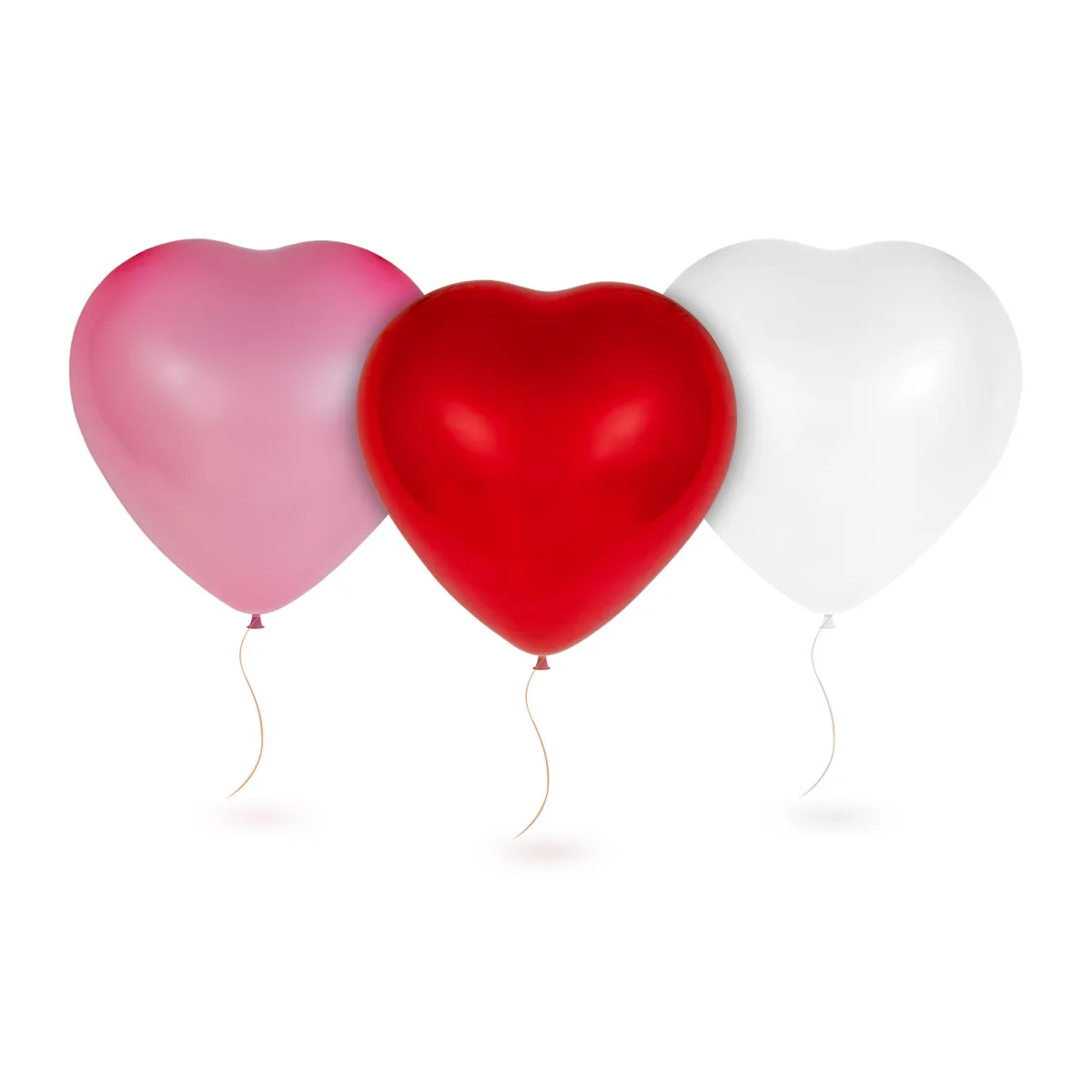 Set baloane inima 10 buc, rosu,roz, alb, Valentine, decor petrecere aniversare romantic - imagine 2