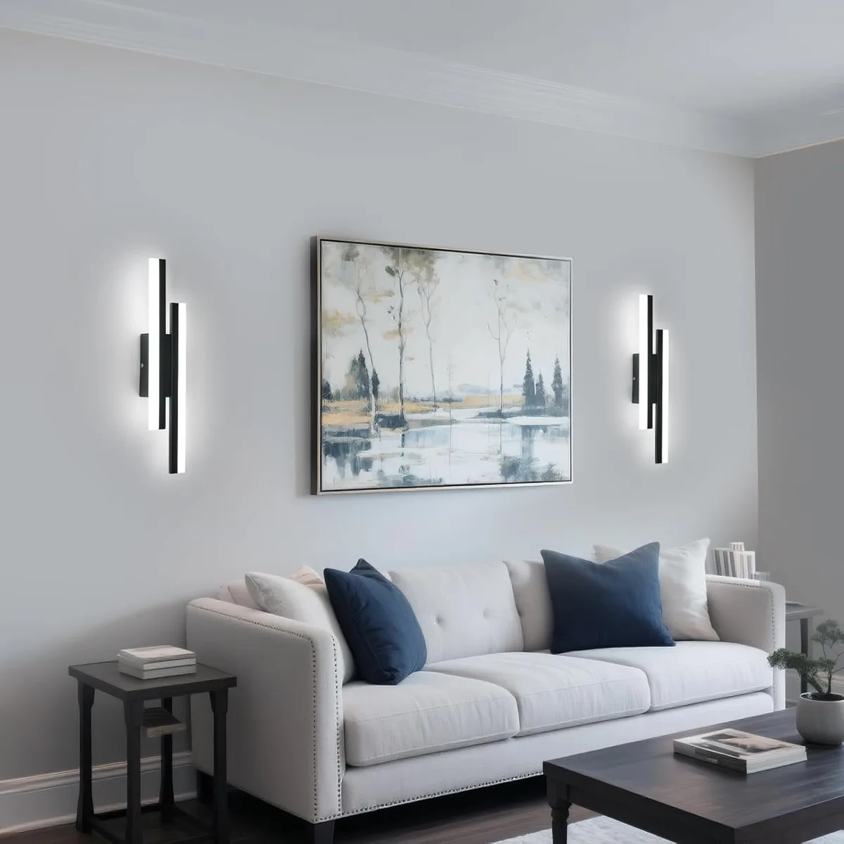 Aplica de perete LED Rovo 1289-48, 48CM, 16W, Lumina alb rece 6500 K, Neagra - imagine 4