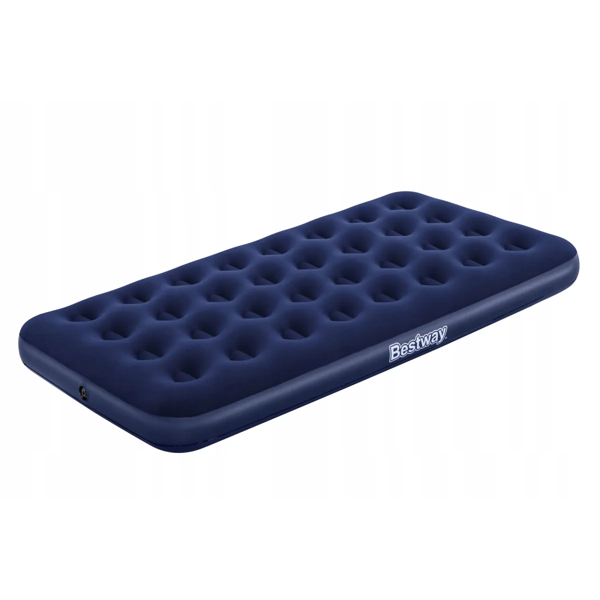 Saltea gonflabila single, velur, albastru, 188x99x22 cm, utilizare interioara si exterioara - imagine 2