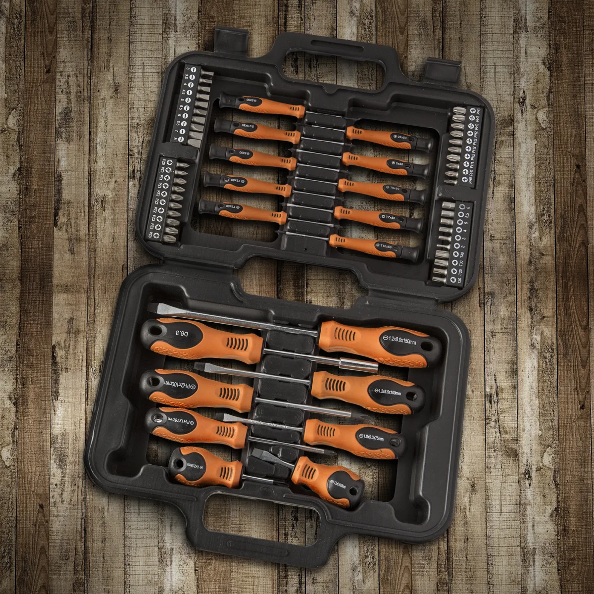 Set Surubelnite, 58 Piese in Geanta – Biti 1/4”, Surubelnite Standard si de Precizie