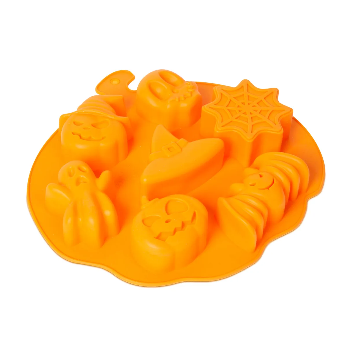Forma silicon copt Halloween 25.6x25 cm, tava cu 7 modele, rezistenta -40 +230°C