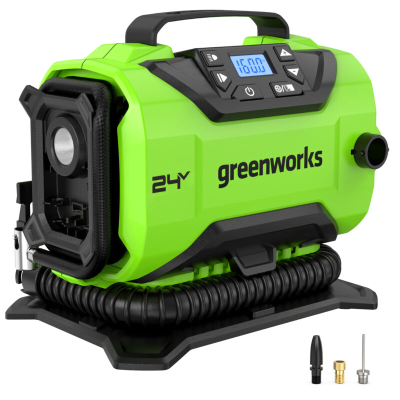 compresor de aer acumulator de 24v greenworks g24in - Compresor de aer pe acumulator de 24v Greenworks G24IN - SOLGARDEN
