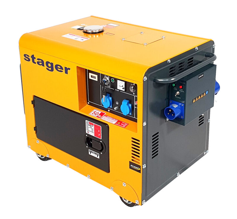 54722 11008 4500005500ATS - Stager DG 5500S+ATS Generator insonorizat 5kW, monofazat, diesel, pornire electrica, automatizare - SOLGARDEN
