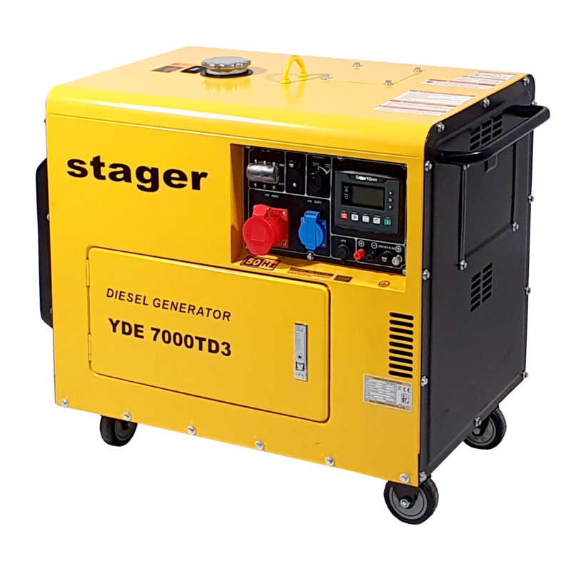 54723 7696 1158007000TD3 - Stager YDE7000TD3 Generator insonorizat 6.3kVA, 8A, 3000rpm, trifazat, diesel, pornire electrica - SOLGARDEN