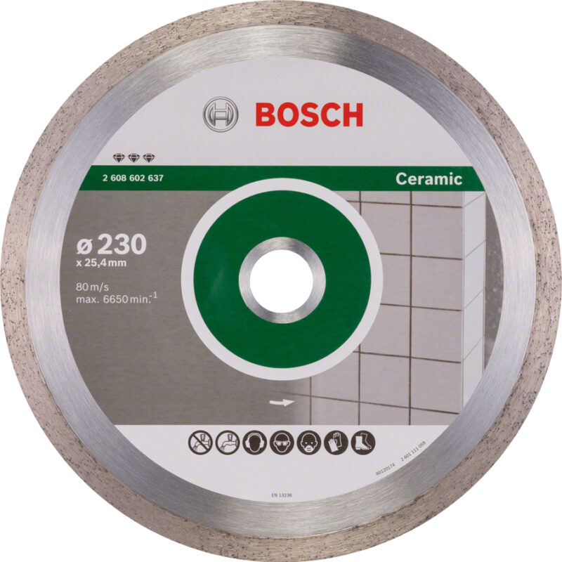 81468 12628 2608602637 - Disc diamantat Best pentru ceramica Bosch 230x25.40x2.4mm - SOLGARDEN