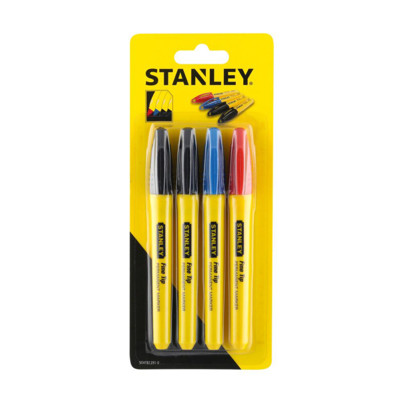 Ecomm Small STHT81391 0 P1 07121117 - Stanley STHT81391-0, set 4 markere cu varf subtire, blister - SOLGARDEN