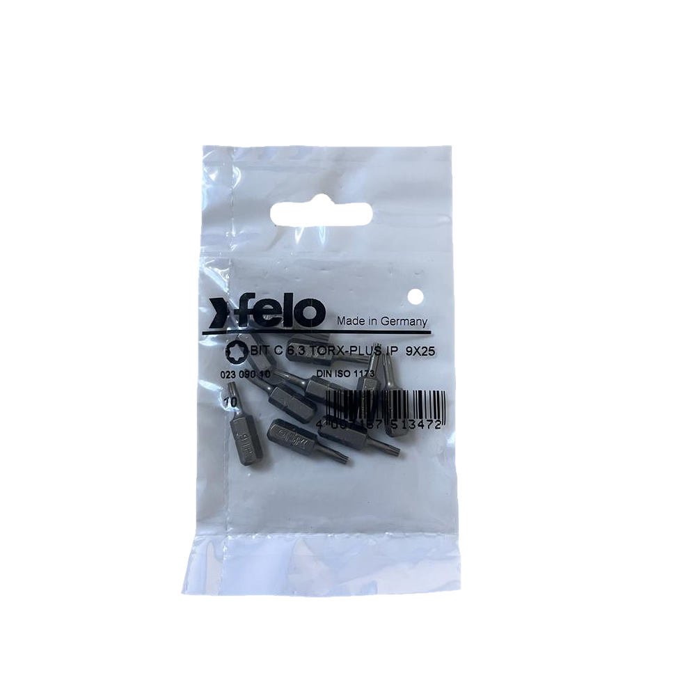 Set 10 biti Felo, seria Industrial profil Torx Plus, C6.3, IP9, 25mm - imagine 2