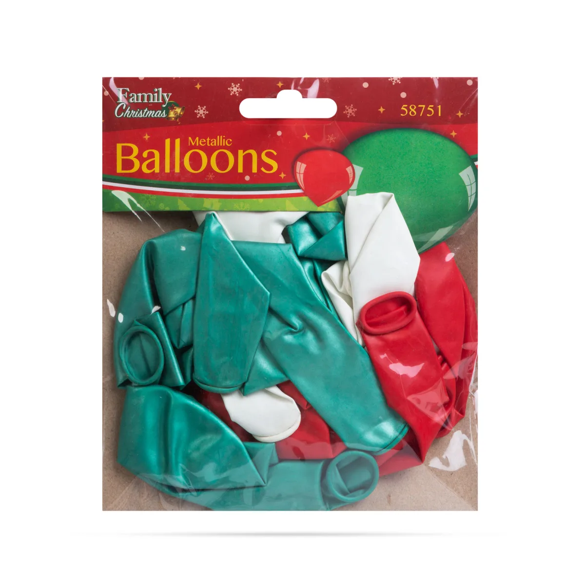 Set baloane metalizate, rosu-verde, 15 buc, 30 cm - imagine 2
