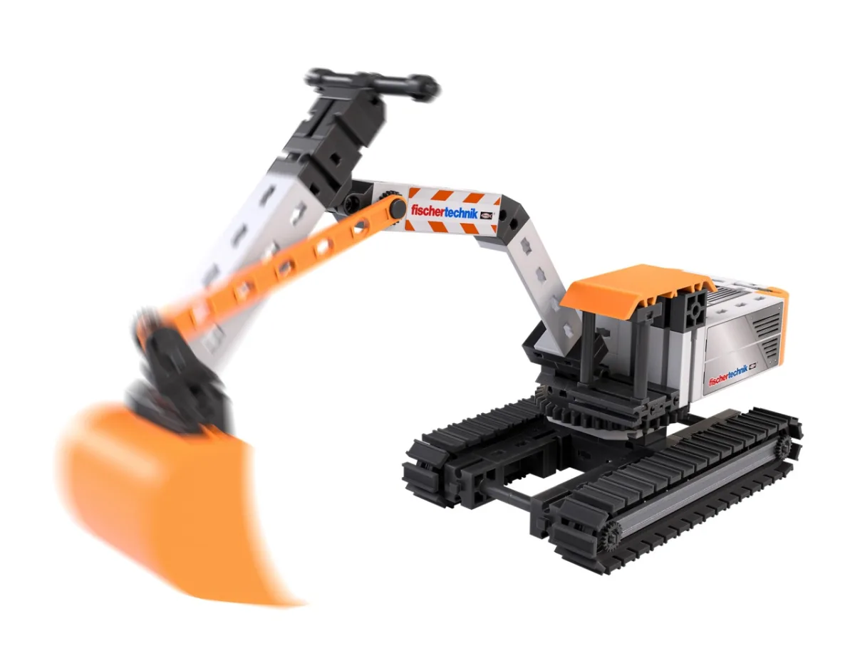 Kit STEM Excavator de asamblat si manevrat, Fischertechnik - imagine 4