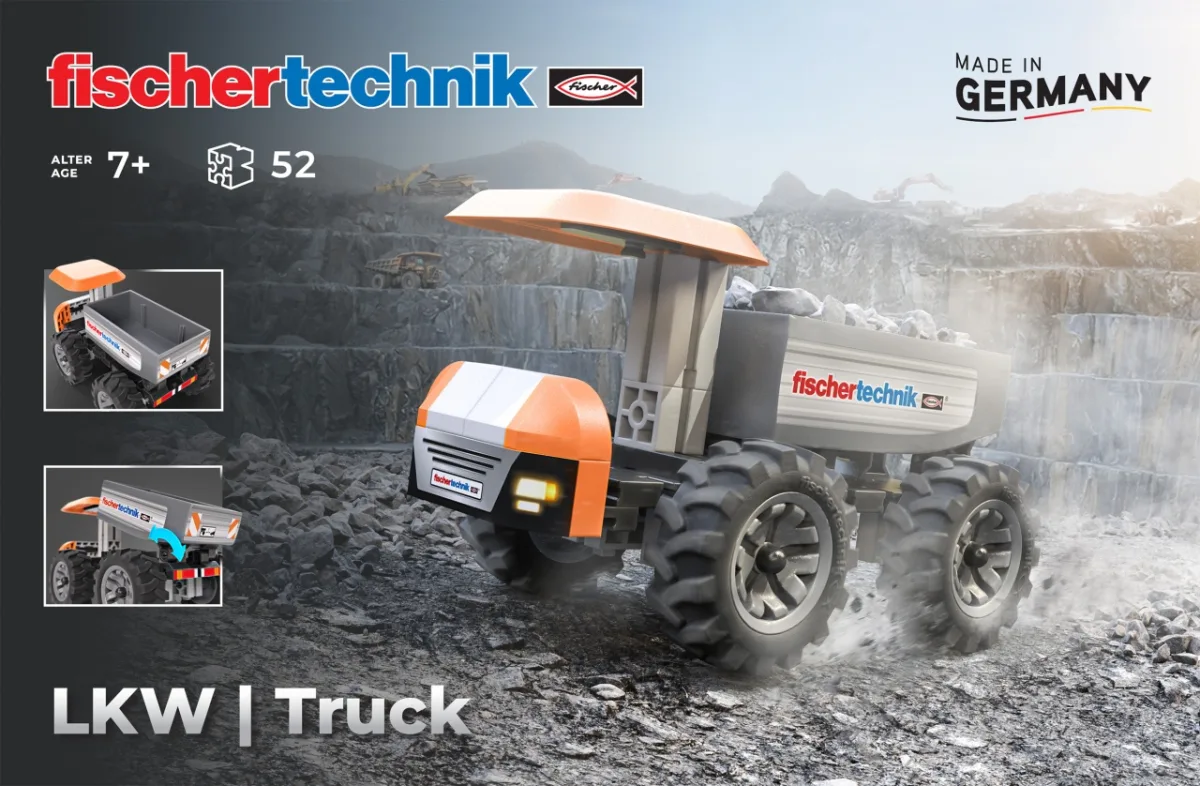 Kit STEM Camion de santier de asamblat si manevrat, Fischertechnik - imagine 3