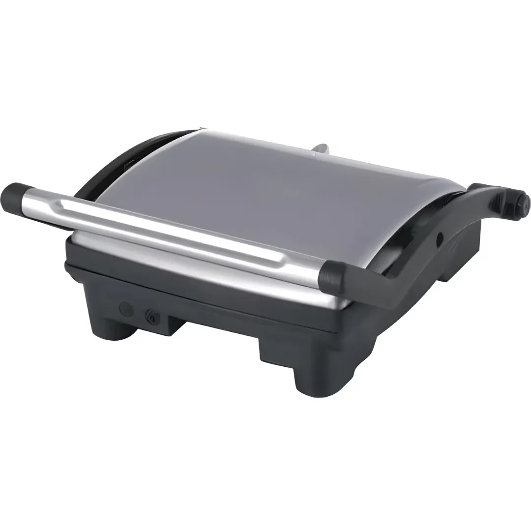 Sandwich-maker 3in1 Macvi®, grill/presa panini, 1800W, Negru/Argintiu