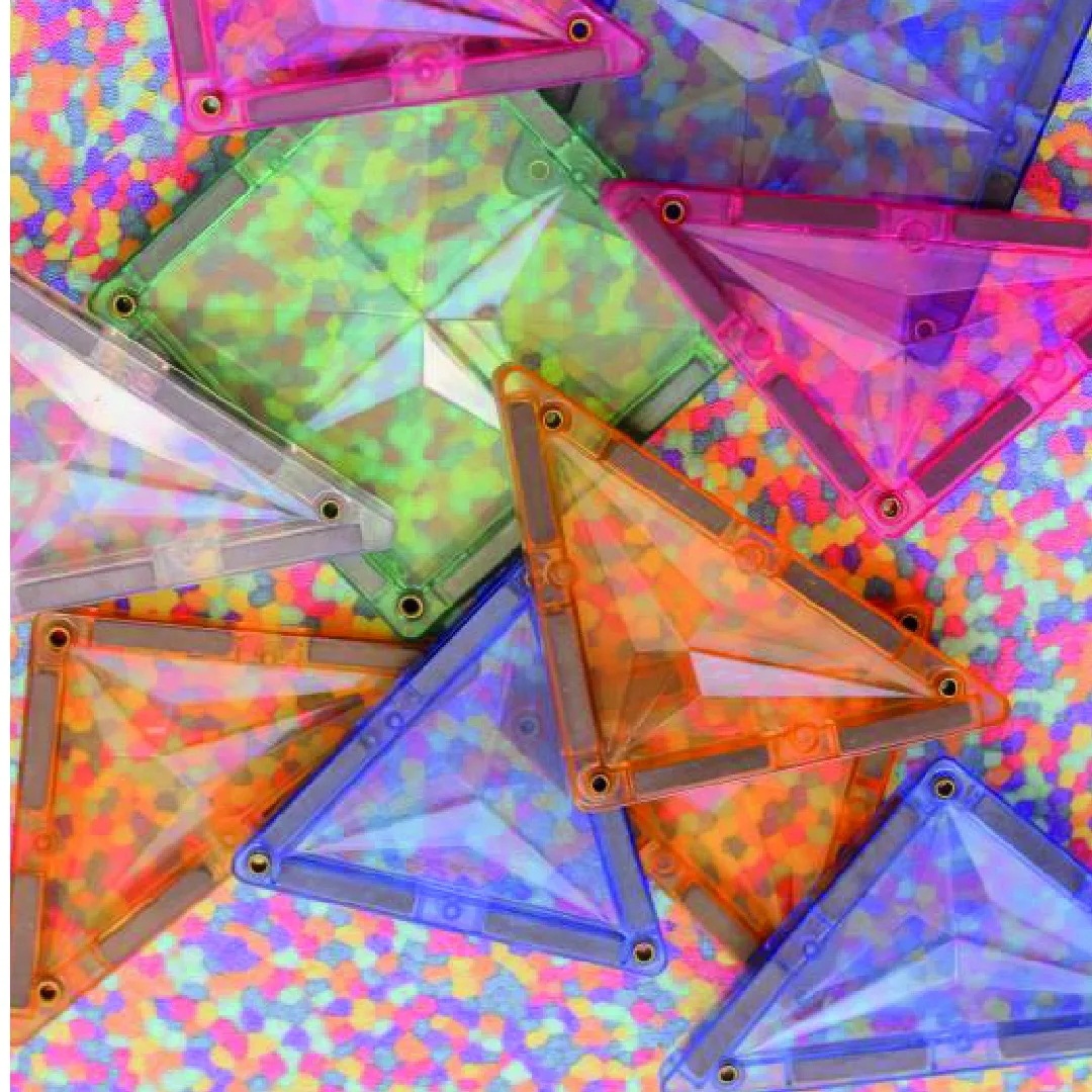 Set magnetic de construit Pastel 36 piese, Cleverclixx - imagine 5