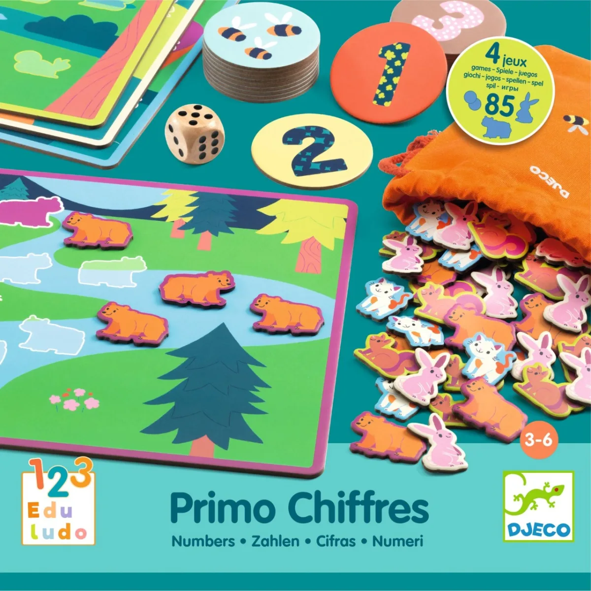 Joc educativ Eduludo primele cifre, Djeco - imagine 2