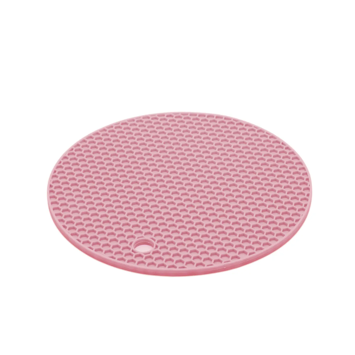 Suport vase silicon 18 cm, antiderapant, rezistent la temperaturi, protectie blat bucatarie, roz