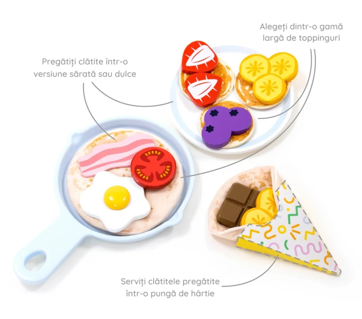 Joc de rol Set de preparat clatite, UMU Toys - imagine 4