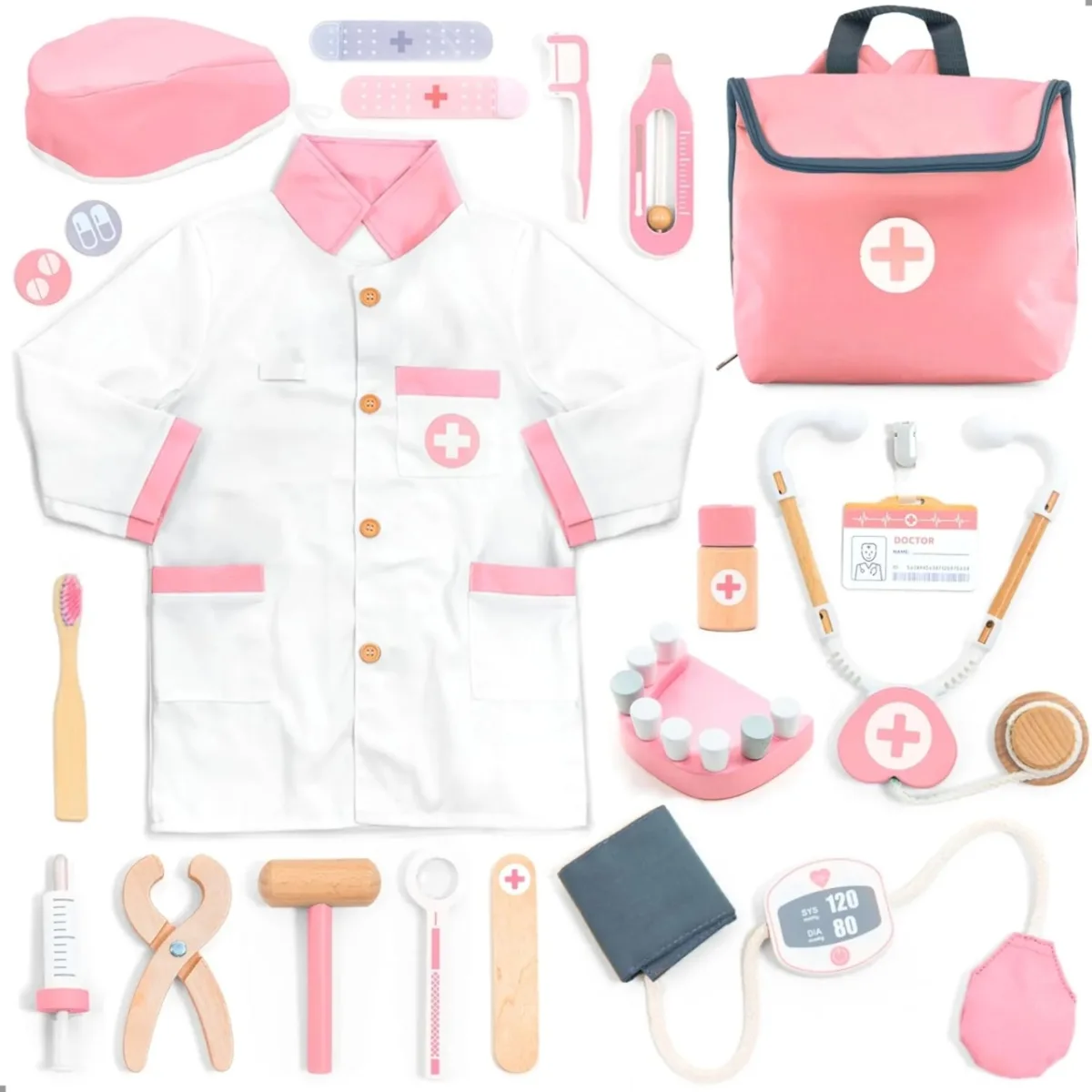 Joc de rol Trusa completa de doctor, roz, UMU Toys