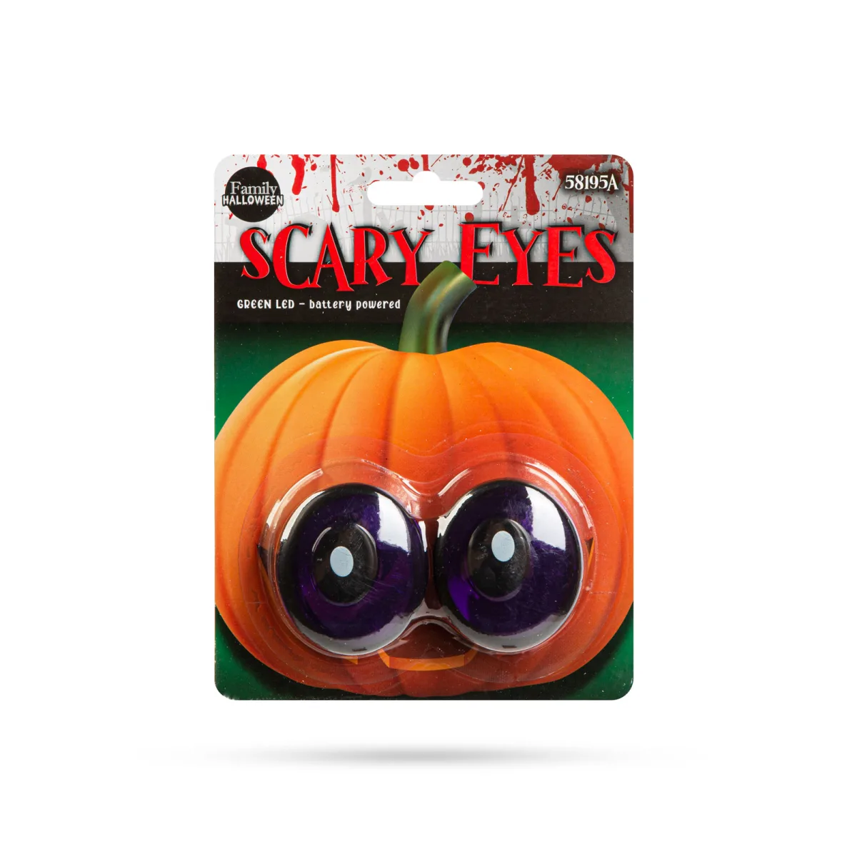 Pereche ochi LED Halloween verzi intermitenti, decor luminos infricosator - imagine 3