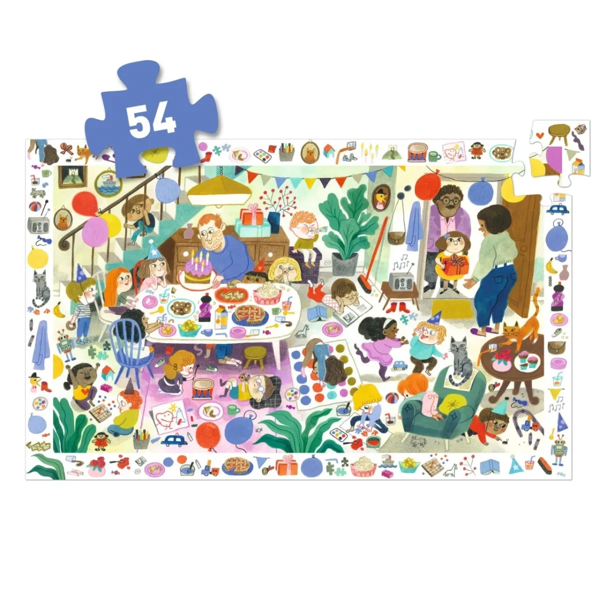 Puzzle Observatie Petrecerea, Djeco - imagine 2
