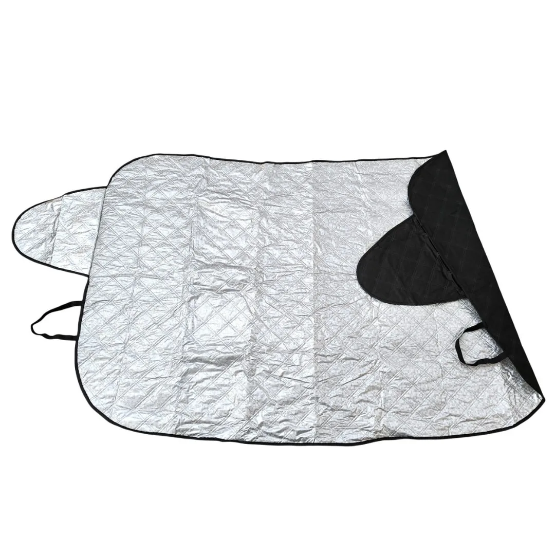 Parasolar Auto Macvi® pentru Parbriz Iarna-Vara, 98x146 cm, cu Doua Fete, Protectie UV si Impotriva Zapezii