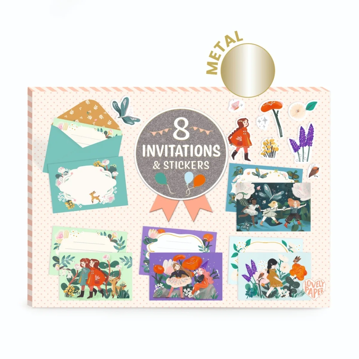 Set de invitatii Prietenii din gradina, Djeco