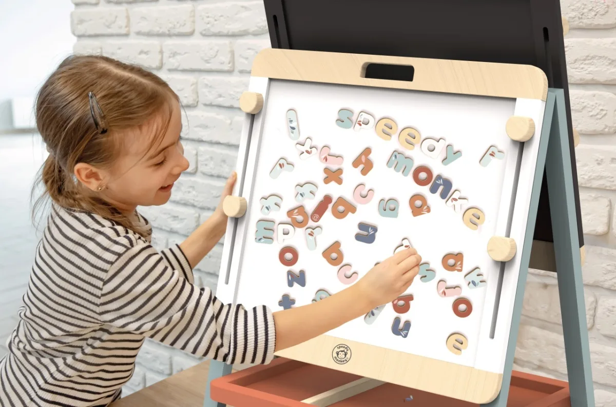 Litere magnetice din lemn, Speedy Monkey - imagine 2