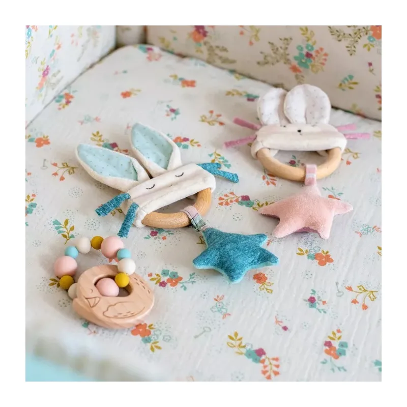Zornaitoare cu inel de lemn Soricel , Moulin Roty - imagine 3