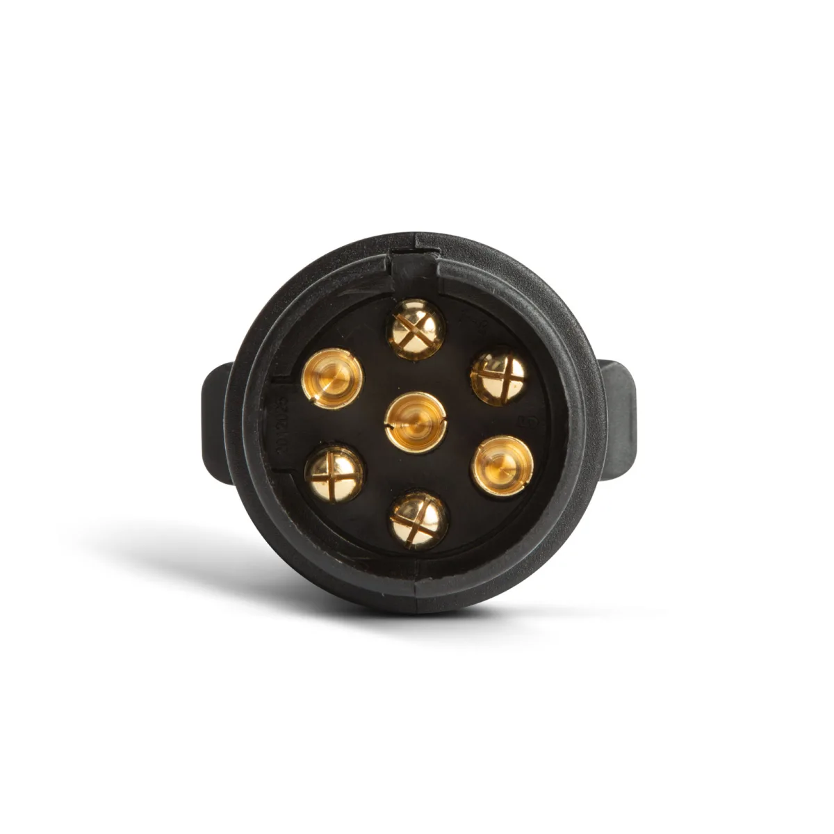 Conector remorca 7 pini 12V mufa pliabila auto standard ISO1724 negru - imagine 2