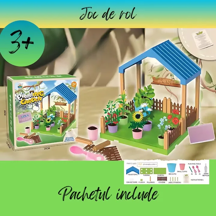 Casuta de joaca educativa, MACVI, model 556-51A, verde, pentru varsta 3+ ani - imagine 4