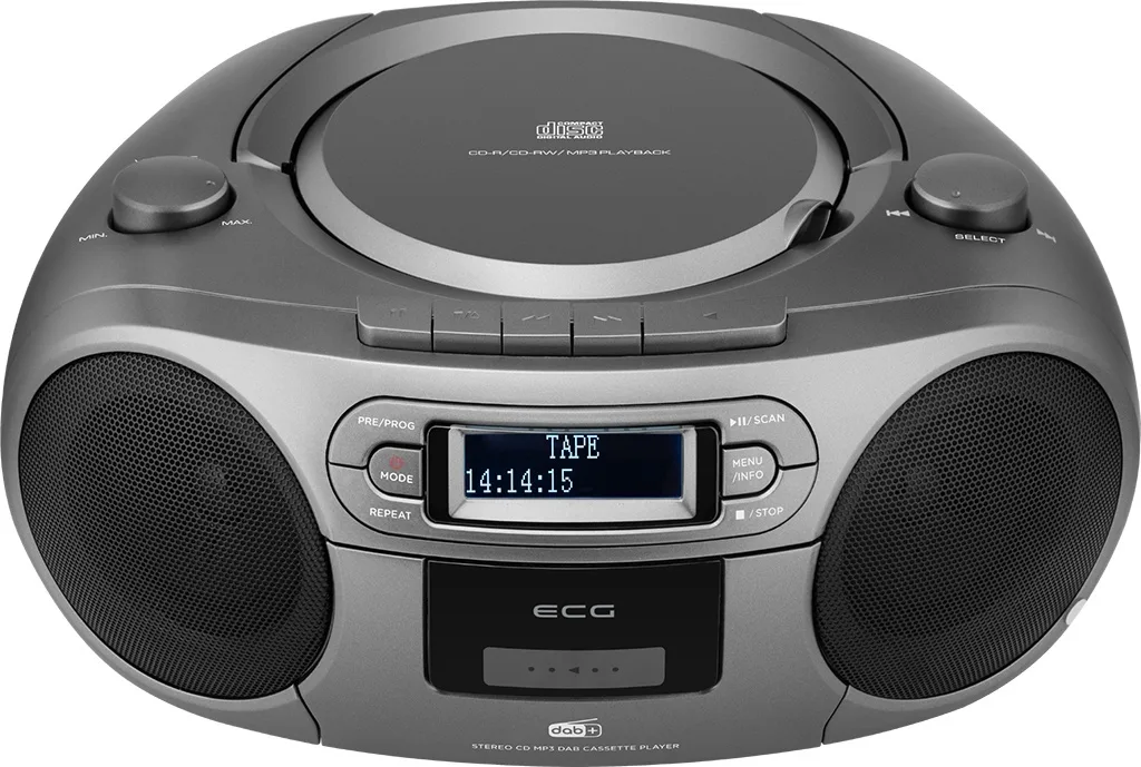 Sistem audio ECG CDR 990 DAB, 2 x 2 W RMS, Radio FM, USB, CD Player, Casetofon MP3, GRI - imagine 10