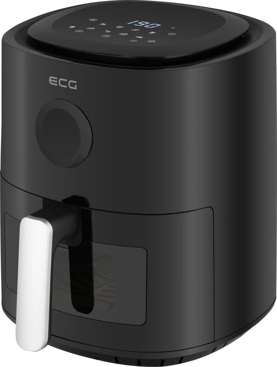 Friteuza cu aer fierbinte ECG AF 4020 Compact Fry, 3.8 litri, 1300 W, control digital, 8 programe, temperatura 80-200°C
