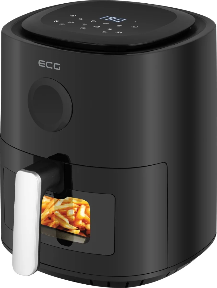Friteuza cu aer fierbinte ECG AF 4020 Compact Fry, 3.8 litri, 1300 W, control digital, 8 programe, temperatura 80-200°C - imagine 3