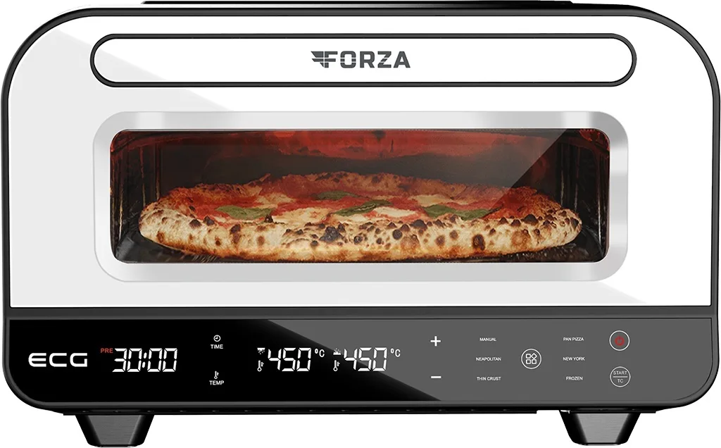 Cuptor electric pentru Pizza ECG Forza 4500, 1850 W, 450 °C, 45 litri, 5 programe, control digital, negru - imagine 2