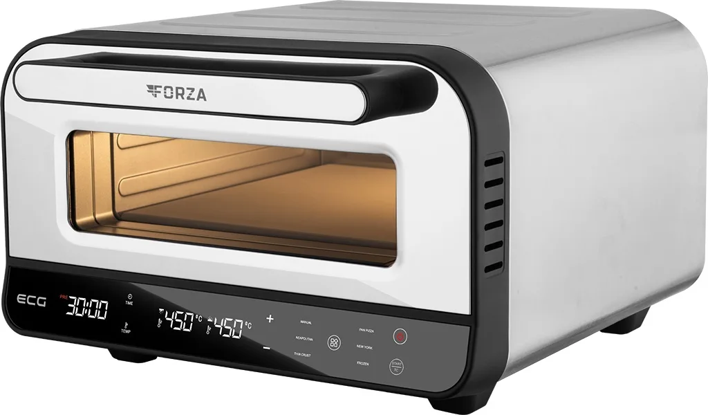 Cuptor electric pentru Pizza ECG Forza 4500, 1850 W, 450 °C, 45 litri, 5 programe, control digital, negru - imagine 5