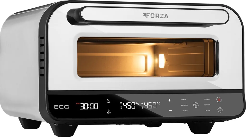 Cuptor electric pentru Pizza ECG Forza 4500, 1850 W, 450 °C, 45 litri, 5 programe, control digital, negru - imagine 6