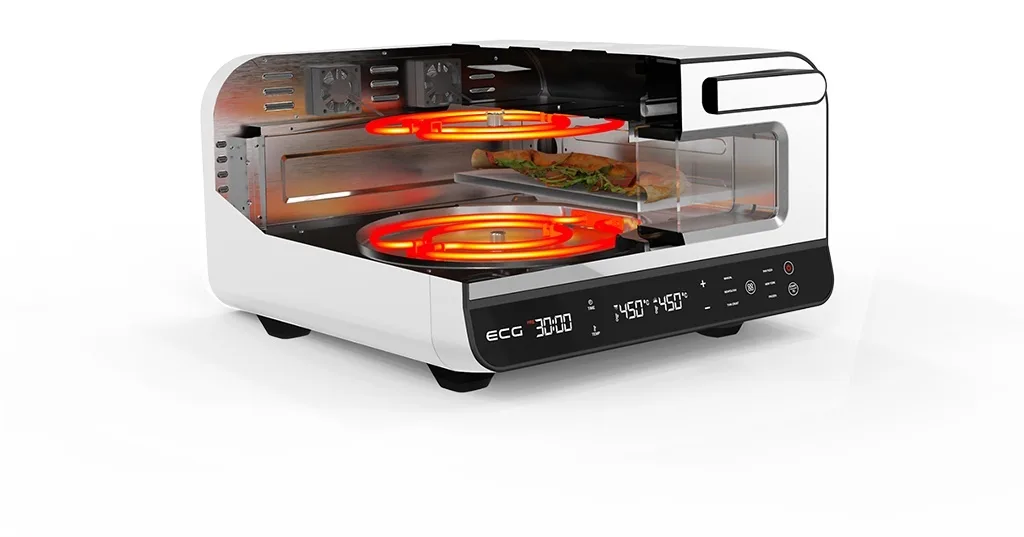 Cuptor electric pentru Pizza ECG Forza 4500, 1850 W, 450 °C, 45 litri, 5 programe, control digital, negru - imagine 11
