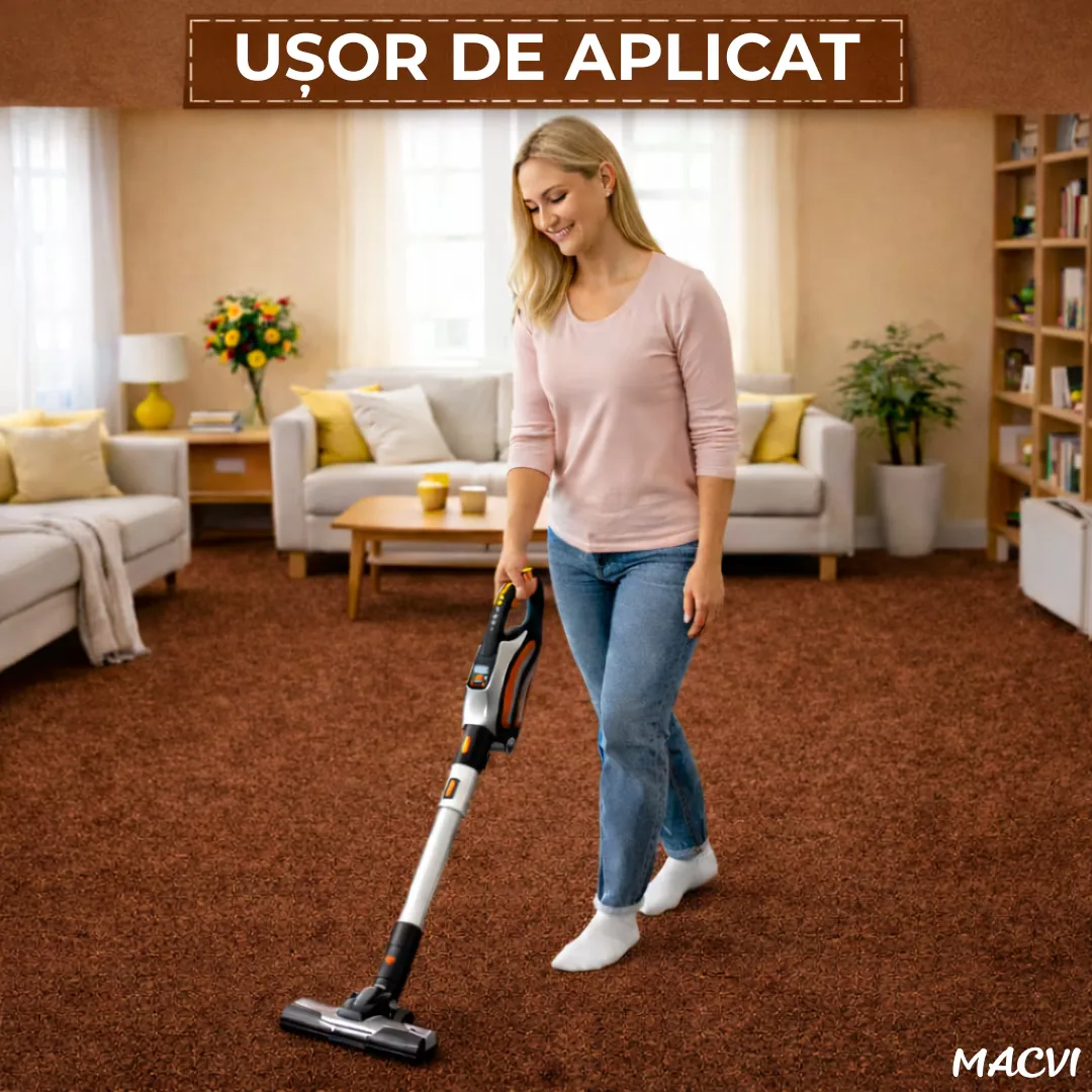 Mocheta scari Macvi® dale autoadezive 60x60 cm, 1 buc. mocheta textila, ajustabila, montaj rapid fara unelte, curatare usoara, potrivita pentru scari, camera copiilor, dressing, aplicare rapida - imagine 5