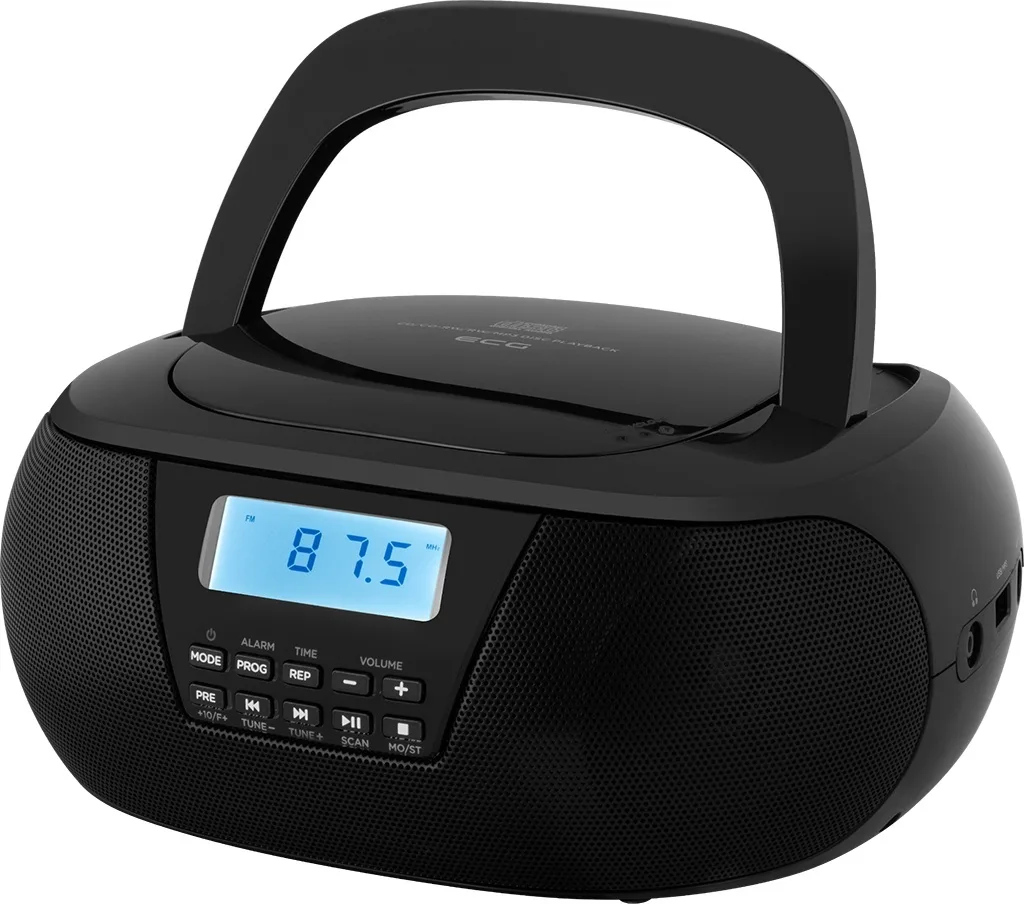 Radio CD Player ECG CDR 550, 2 x 1.5 W RMS, tuner FM cu memorie 40 de posturi,USB, negru