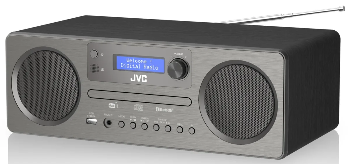 Sistem audio JVC ALL-IN-ONE RD-E861B-DAB, Tuner Digital Dab+/FM, 10 W RMS, Unitate CD, USB, Bluetooth 5.0, negru/gri - imagine 2