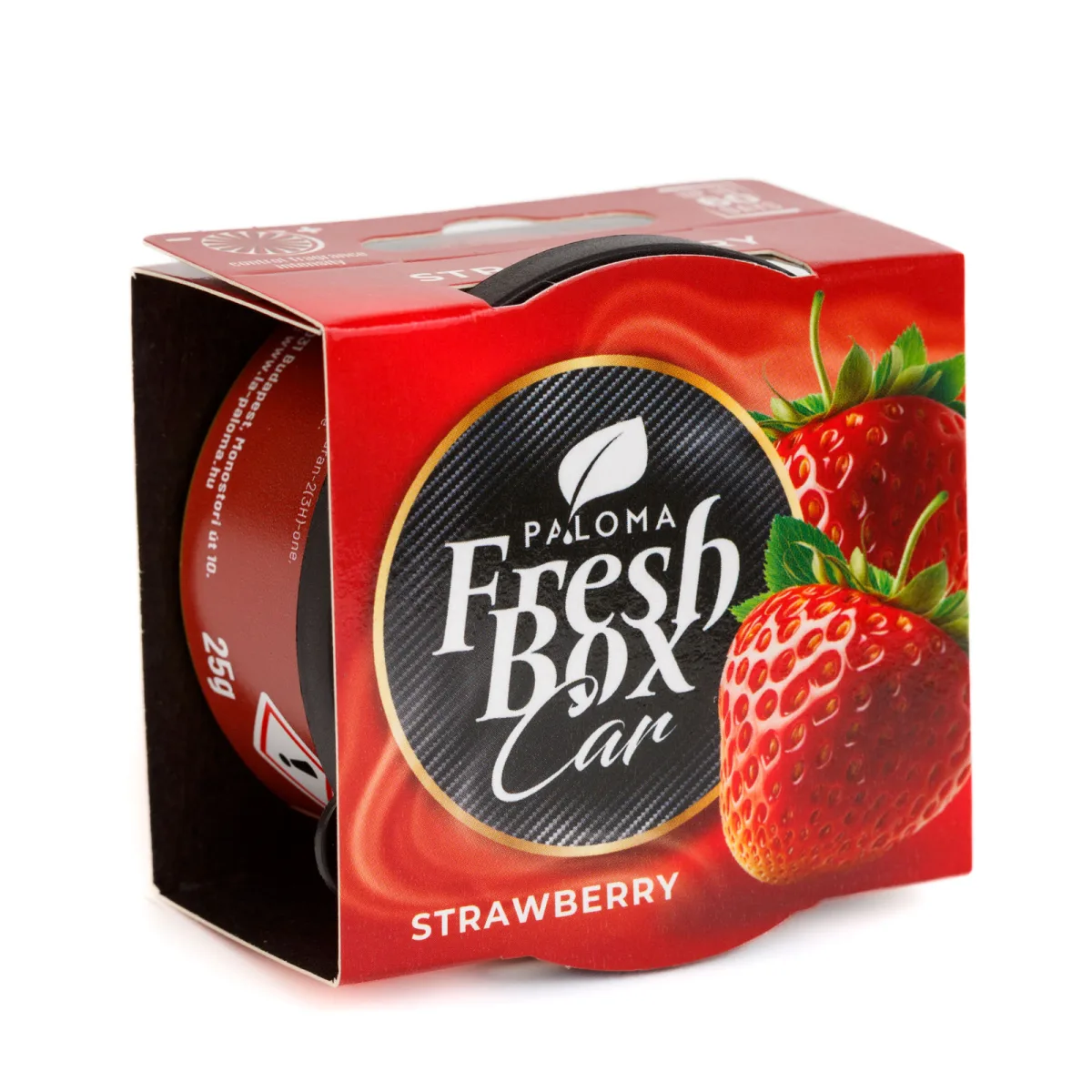 Odorizant Auto Paloma Fresh Box Strawberry, 25 g, pentru Suport Pahar