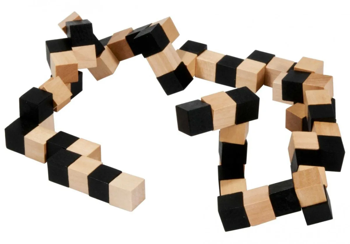 Joc logic IQ 3D Puzzle negru&natural Anaconda , Fridolin - imagine 3