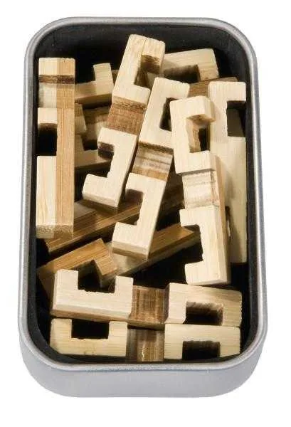 Joc logic IQ 3D Puzzle in cutie metalica Construction, Fridolin - imagine 3