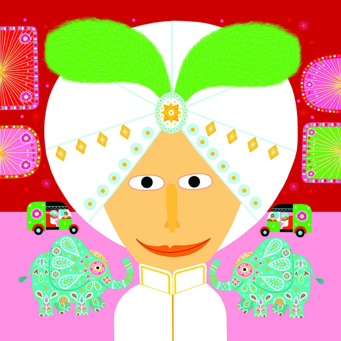 Joc creativ colaje Portrete, Djeco - imagine 3