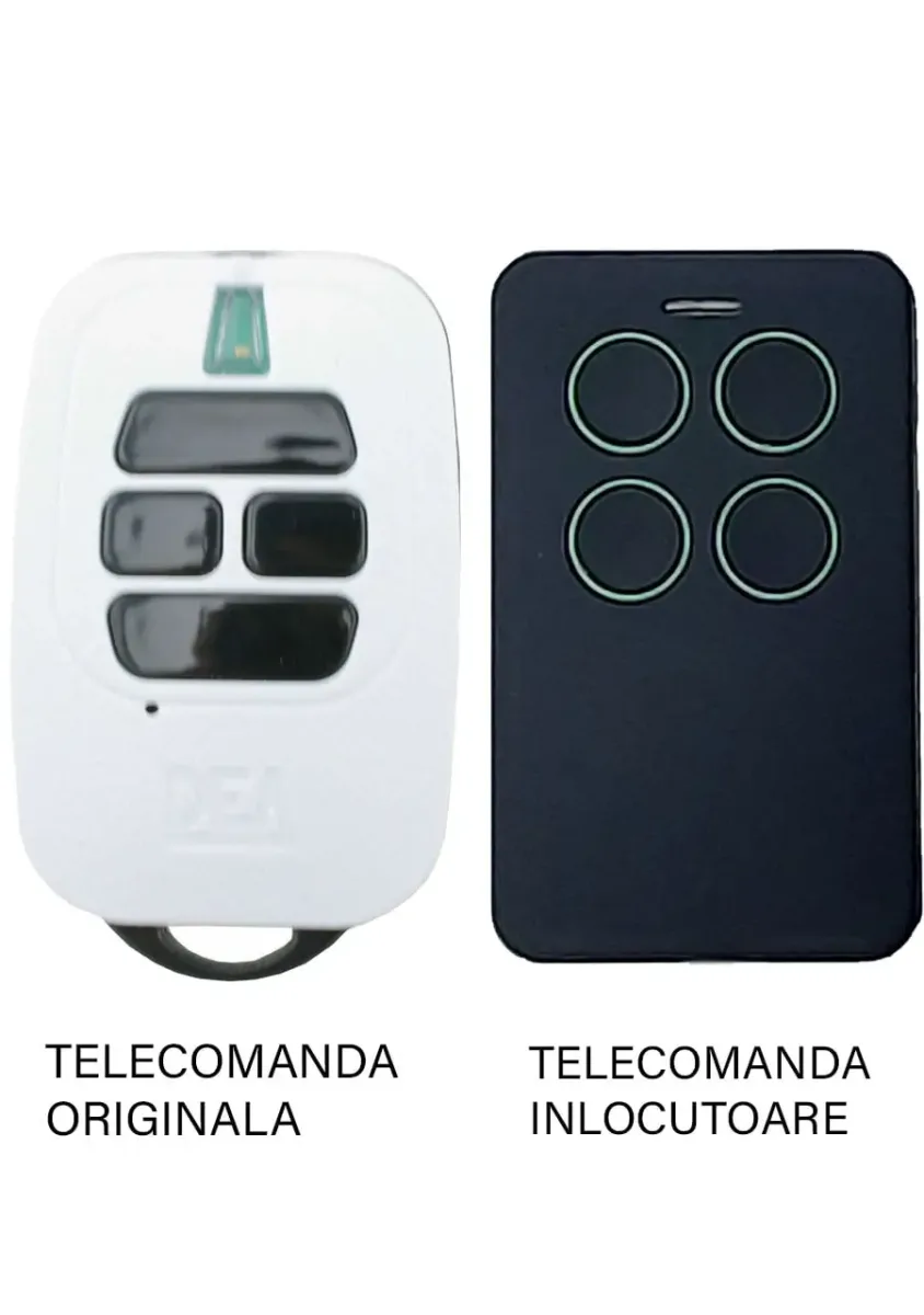 Telecomanda inlocuitoare poarta garajbutoane cod saritor frecventa 433.92MHz Dea GTi4 compatibila cu originalul (810/4)